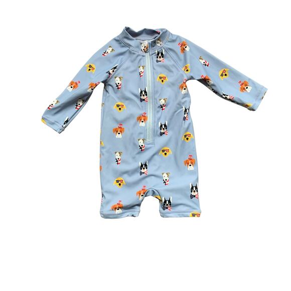 Janie & Jack Americana Puppies Swimsuit - Picture 1 of 7